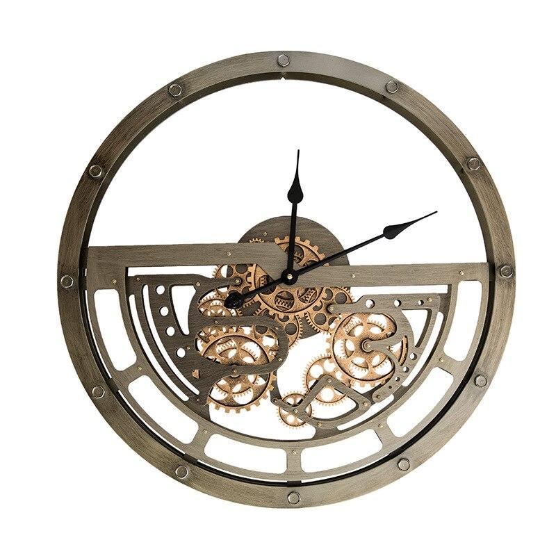 Pendule steampunk murale au style industriel