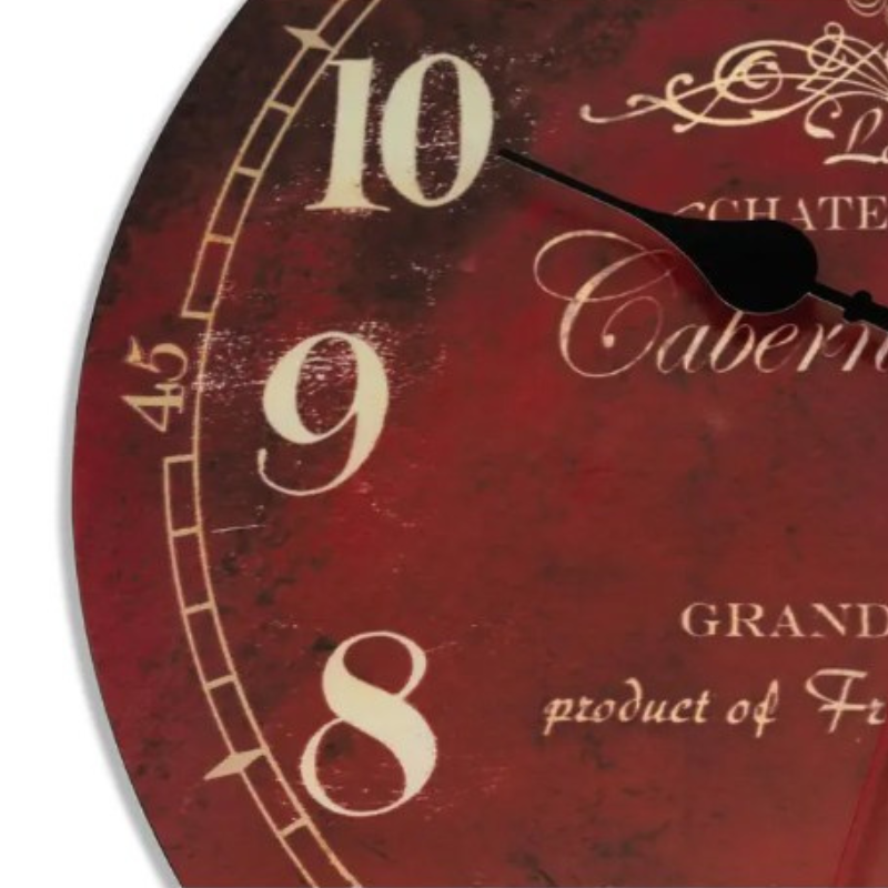 Pendule steampunk rouge vintage