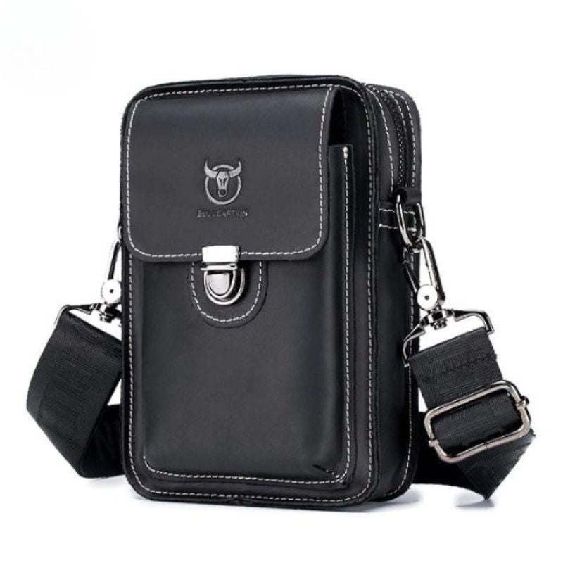 Pochette bandoulière homme en cuir