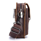 Pochette en cuir à bandoulière pour homme