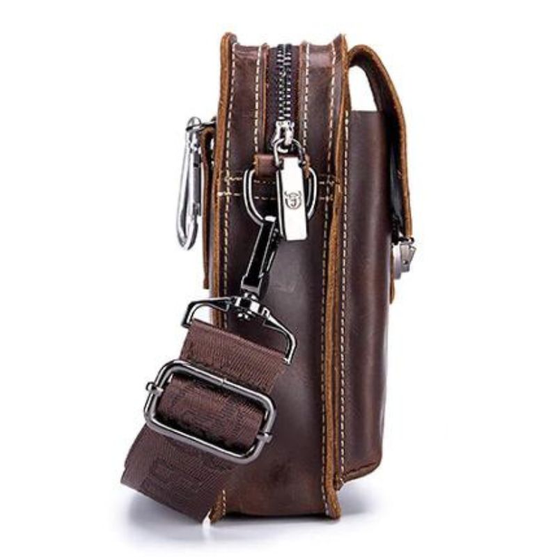 Pochette en cuir à bandoulière pour homme
