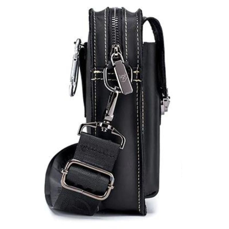 Pochette en cuir pour homme à bandoulière