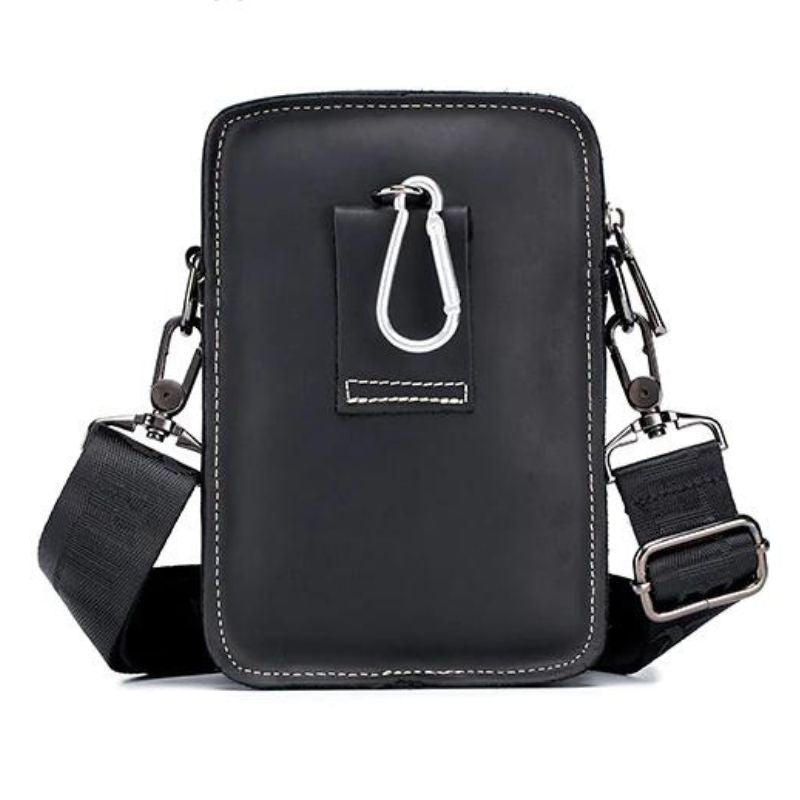 Pochette homme à bandoulière en cuir