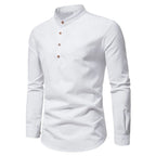 Polo manches longues avec col Mao