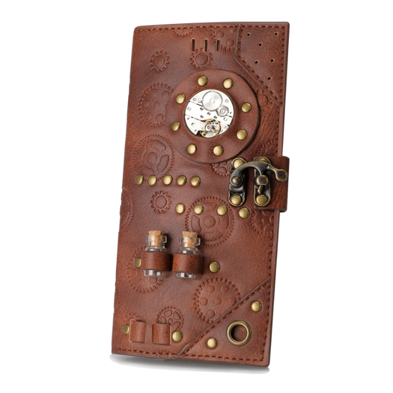 Portefeuille de style steampunk