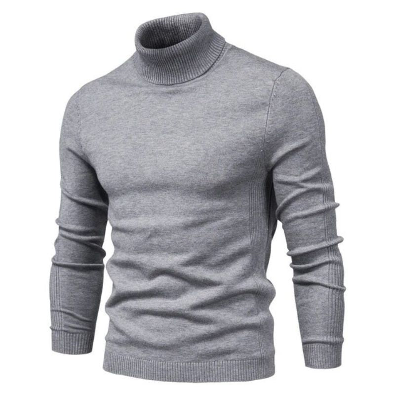 Pull à col roulé de coupe slim homme