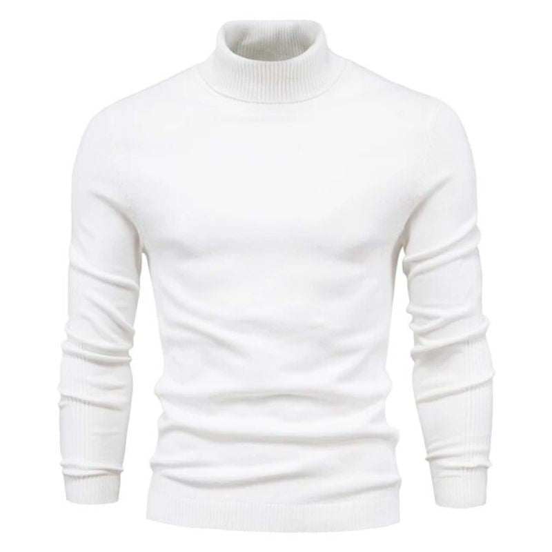 Pull à encolure roulée slim pour homme