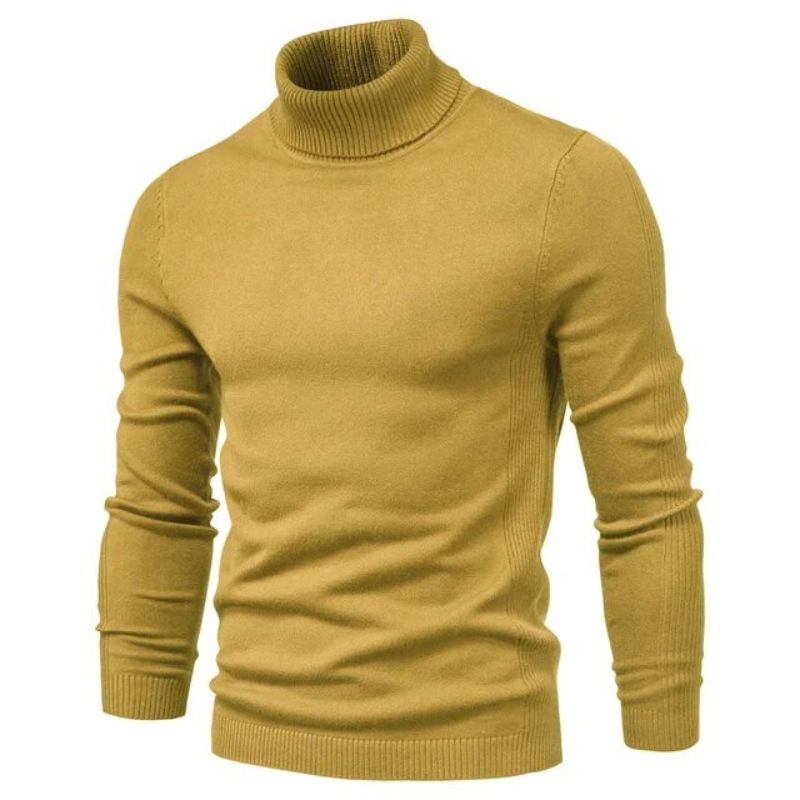 Pull ajusté à col roulé pour homme