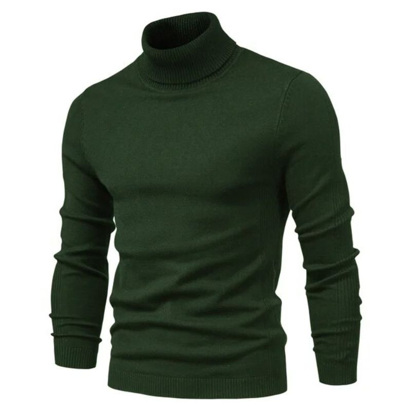 Pull homme ajusté avec col roulé