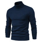 Pull homme cintré au col roulé