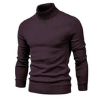Pull homme près du corps à col roulé