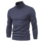 Pull masculin ajusté doté d’un col roulé