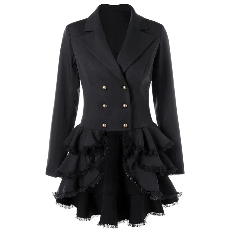 Redingote femme noire de type veste