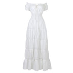 Robe blanche de style steampunk
