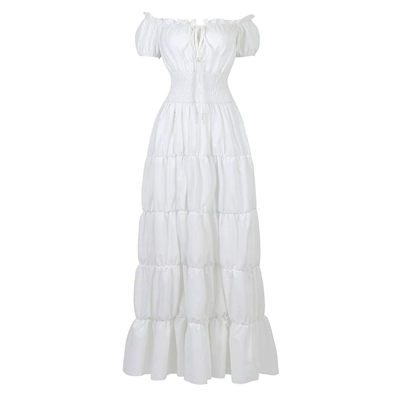 Robe blanche de style steampunk