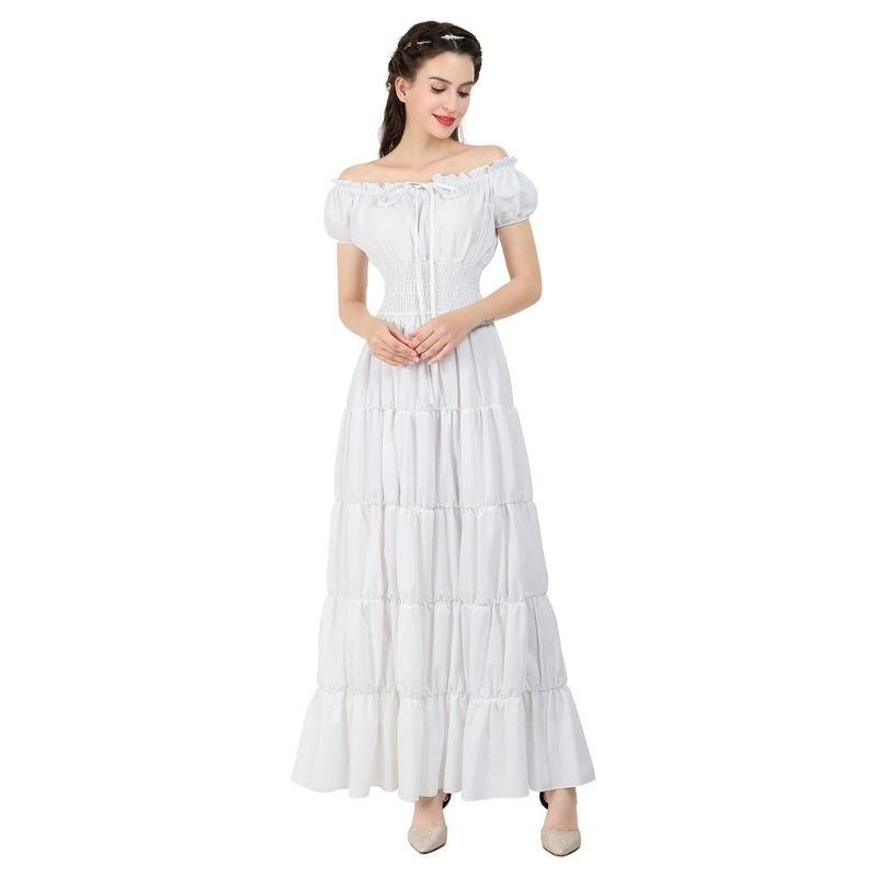 Robe blanche d’inspiration steampunk