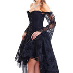 Robe de soirée noire d’inspiration steampunk
