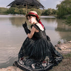Robe de style Lolita noire