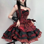 Robe de style Lolita rouge