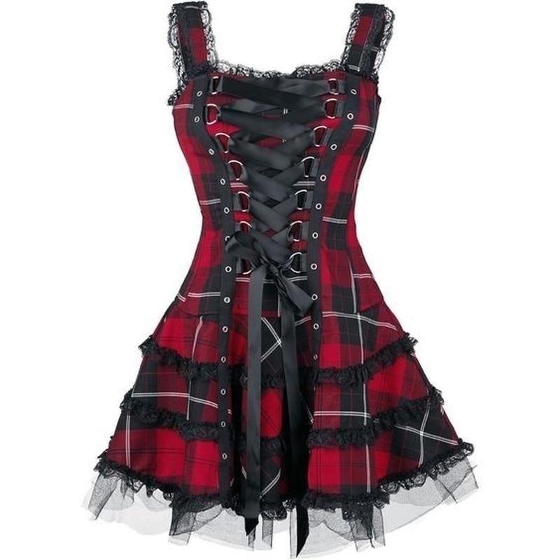 Robe écossaise style Steampunk gothique