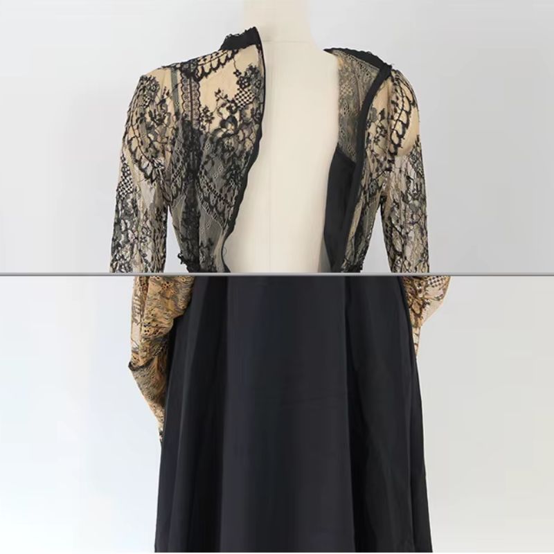 Robe en dentelle de style rétro