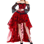 Robe esprit steampunk de couleur rouge