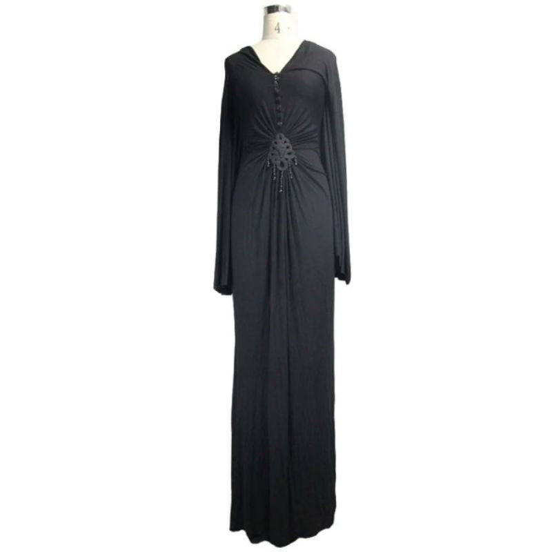 Robe noire d’inspiration steampunk victorienne