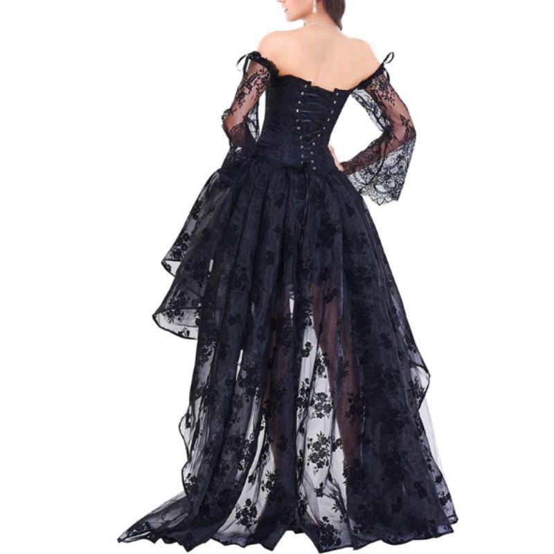 Robe noire pour soirée esprit steampunk