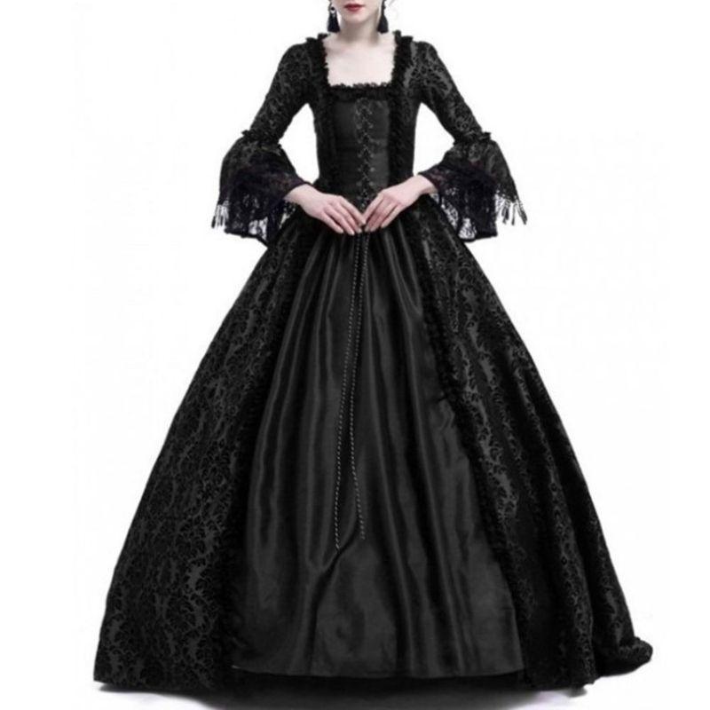 Robe noire victorienne ancienne