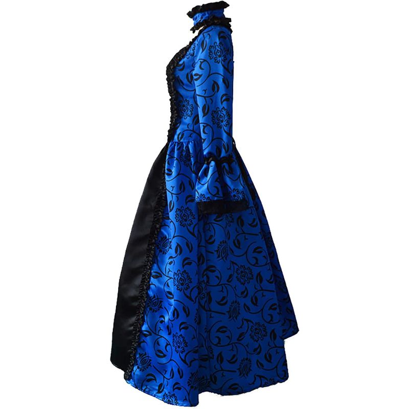 Robe steampunk bleue d’inspiration victorienne