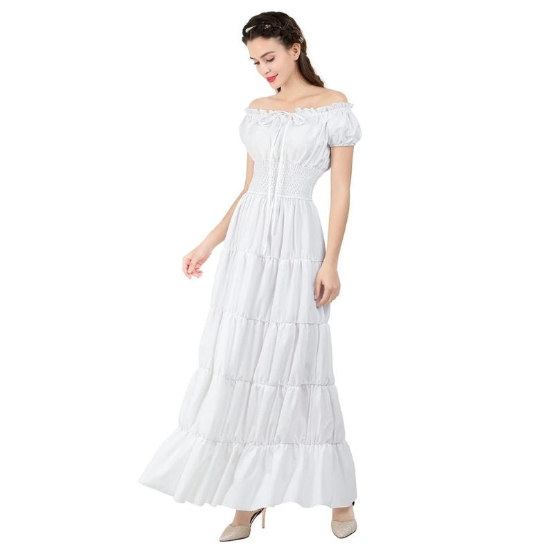 Robe steampunk de couleur blanche