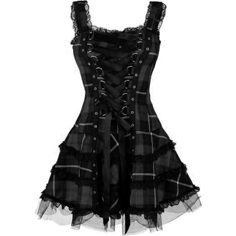 Robe Steampunk écossaise gothique