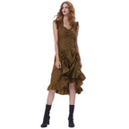 Robe steampunk longue de couleur marron