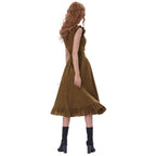 Robe steampunk marron au format long