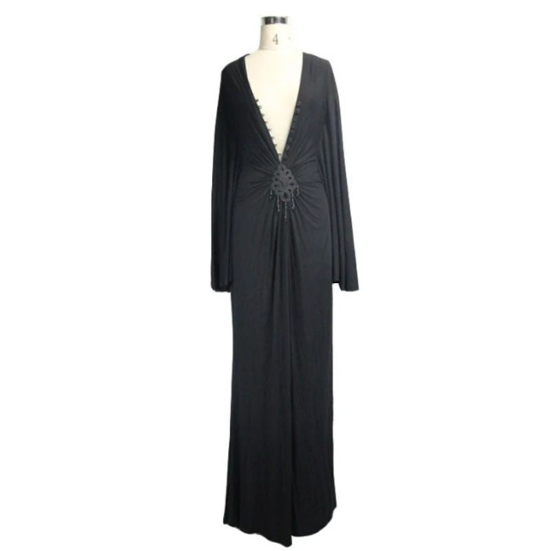 Robe steampunk noire d’inspiration victorienne