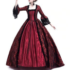 Robe steampunk rouge d’inspiration victorienne