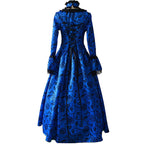 Robe victorienne bleue de style steampunk