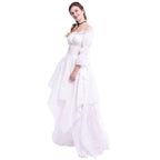 Robe victorienne de couleur blanche