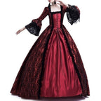 Robe victorienne rouge de style steampunk