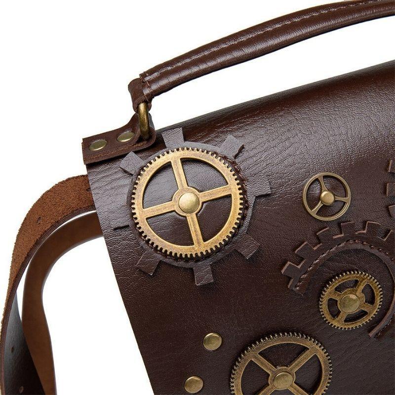 Sac à bandoulière tendance steampunk