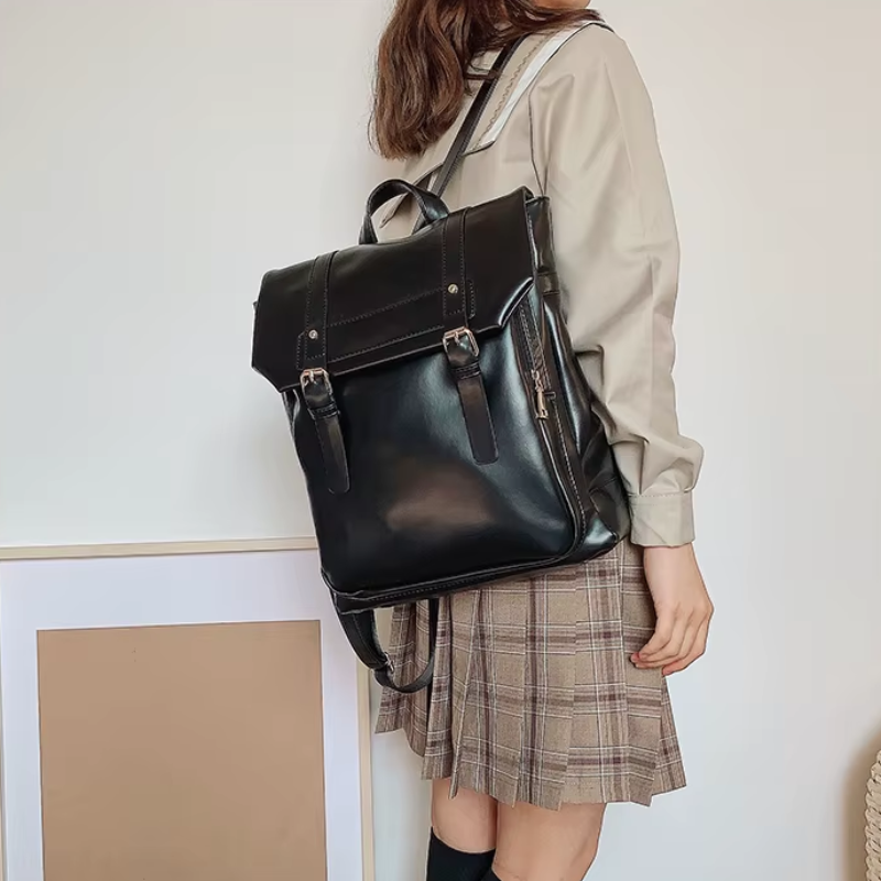 Sac à dos femme en PU au look vintage
