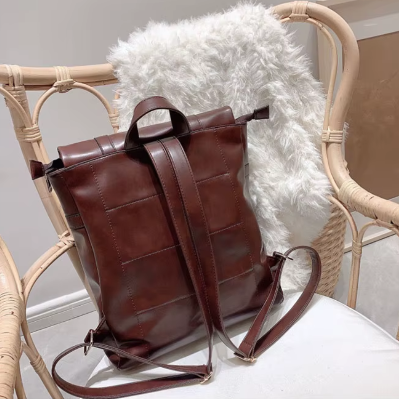 Sac à dos vintage en PU pour femme