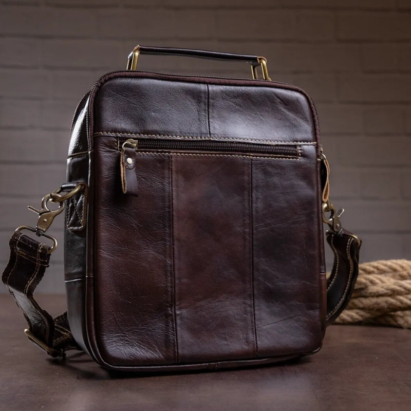 Sac homme à bandoulière en cuir vintage