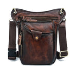 Sacoche à bandoulière masculine en cuir vintage