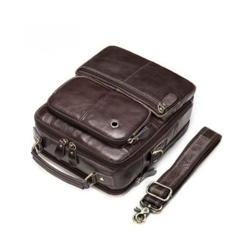 Sacoche en cuir vintage à bandoulière pour homme
