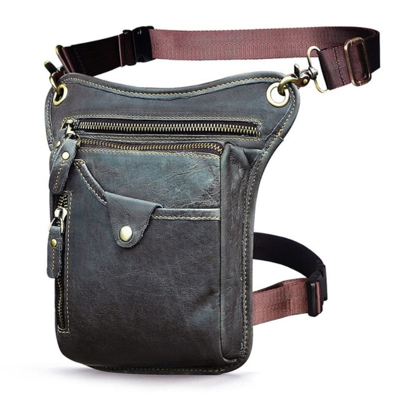 Sacoche masculine à bandoulière en cuir vintage