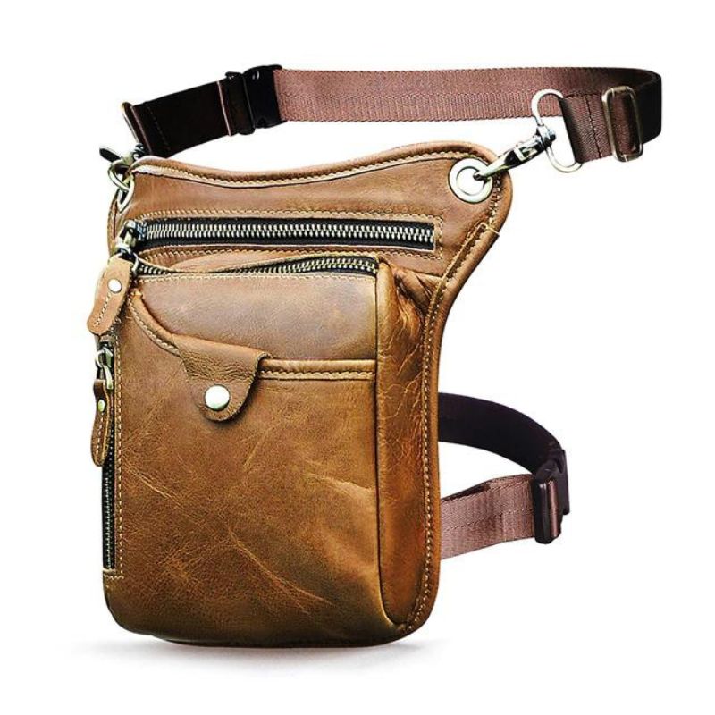 Sacoche vintage en cuir à bandoulière pour homme