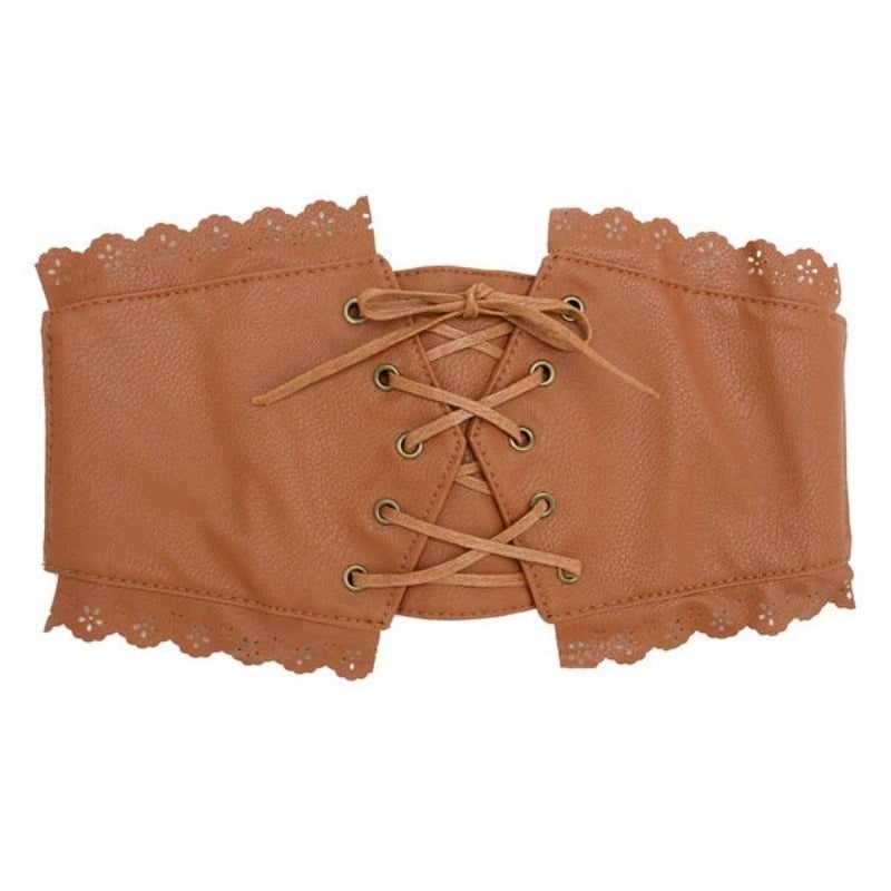 Serre-taille ceinture en simili PU steampunk