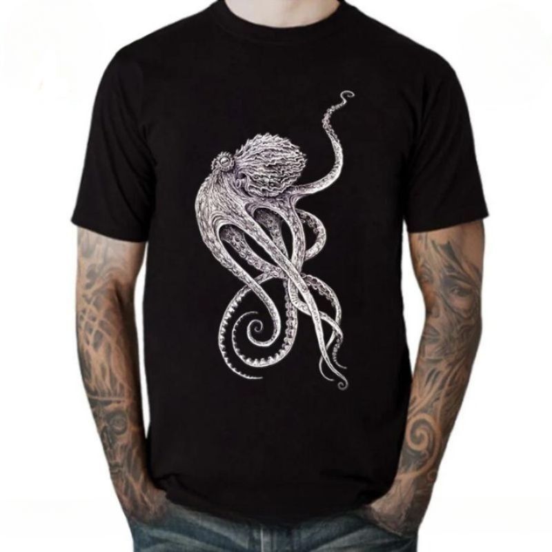 T-shirt à motif poulpe