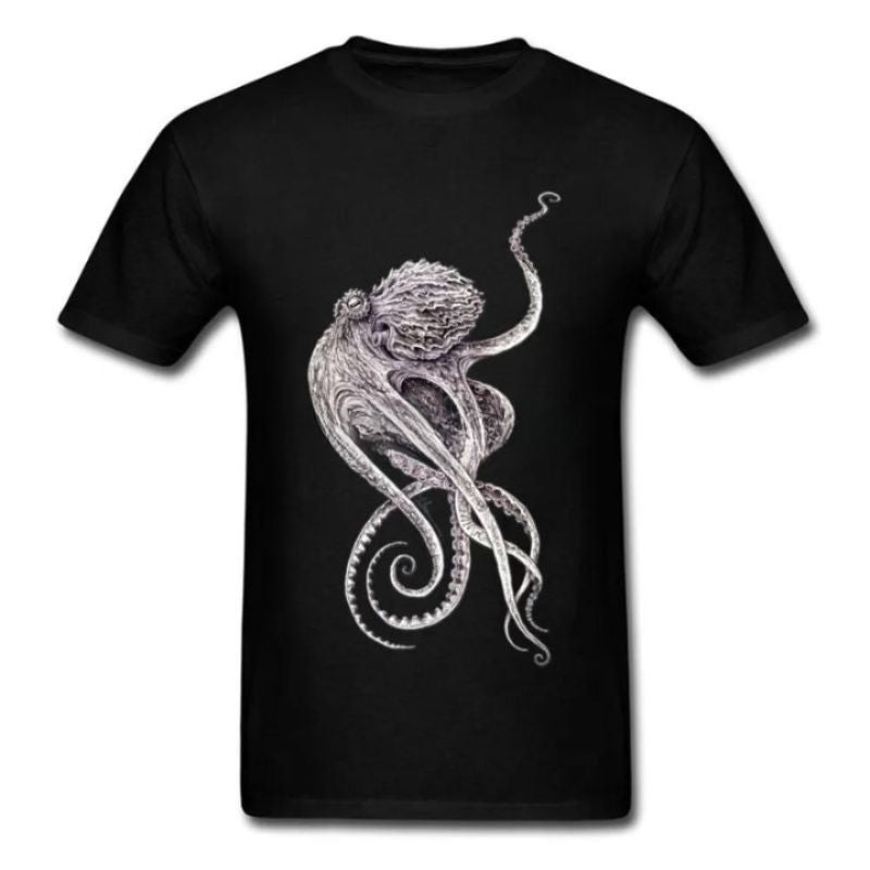 T-shirt décoré d’un poulpe
